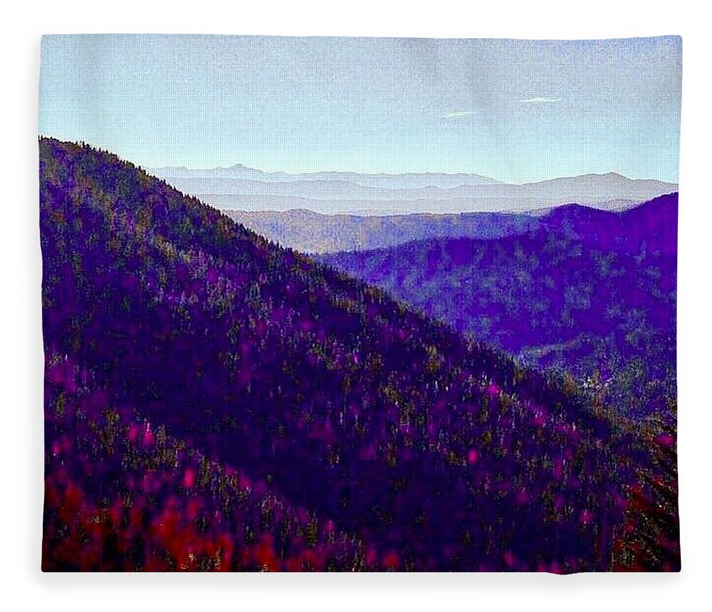 Purple Mountains Majesty Fleece Blanket featuring the photograph The Purple Mountains Majesty by Jennifer Lake