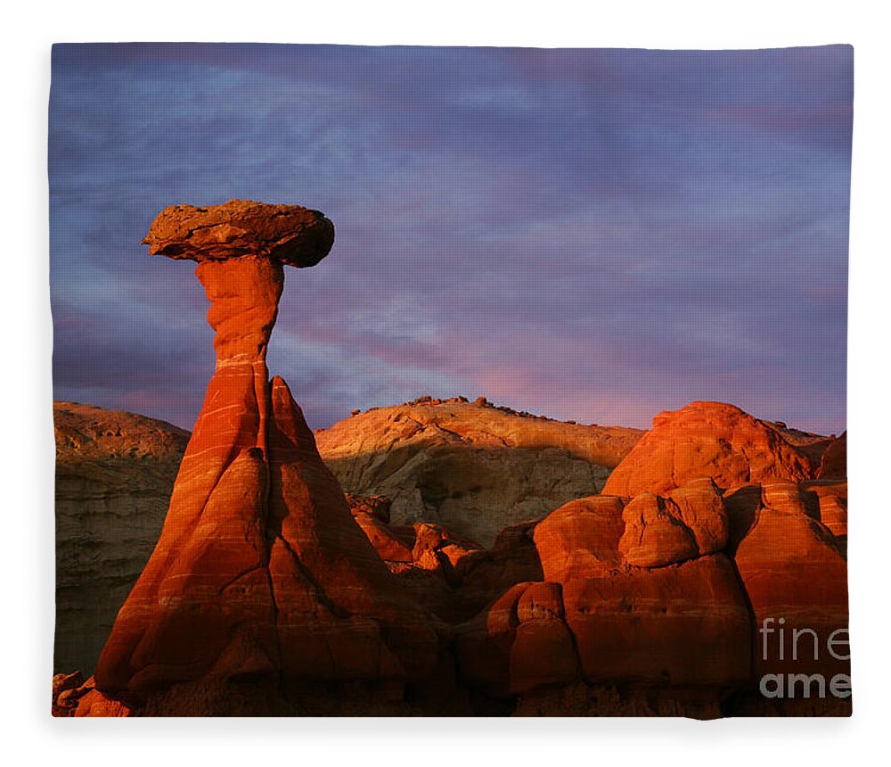 The Rim Rocks Fleece Blanket featuring the photograph The Rim Rocks by Keith Kapple