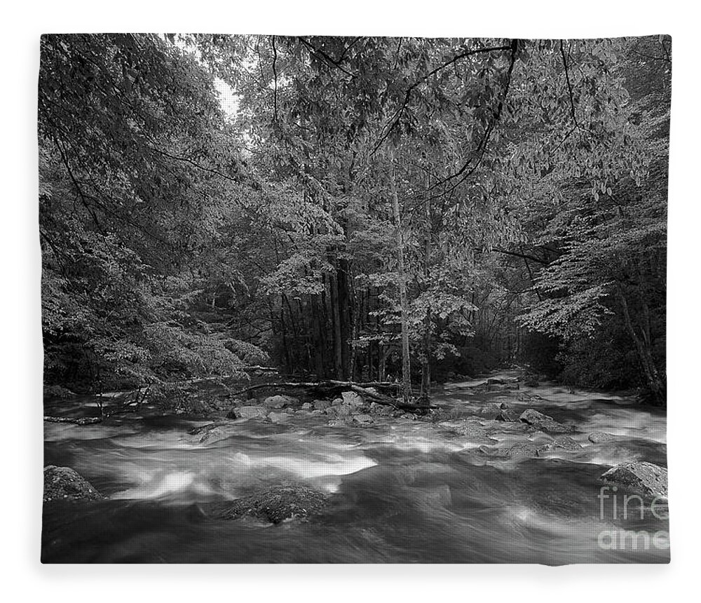 River Fleece Blanket featuring the photograph The River Forges On by Mike Eingle
