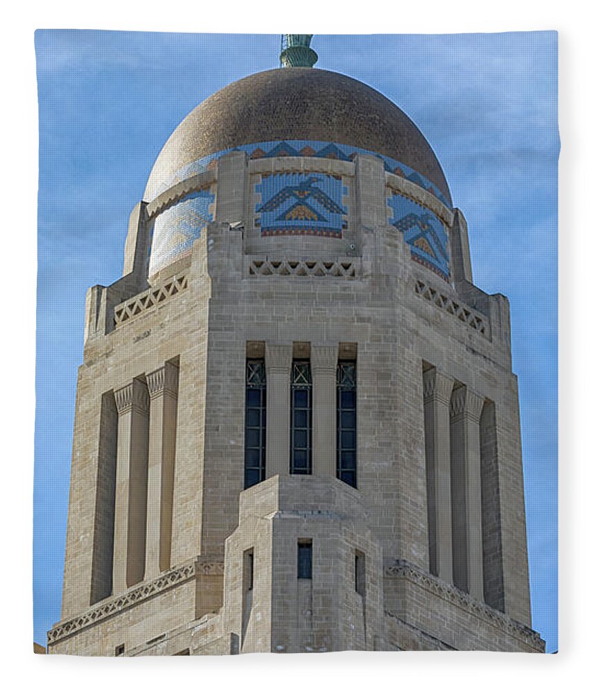 Lincoln Nebraska Fleece Blanket featuring the photograph The Sower by Susan Rissi Tregoning