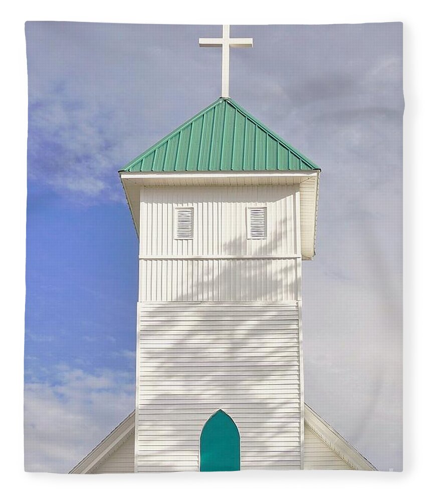 Steeple Fleece Blanket featuring the photograph The Steeple by Merle Grenz