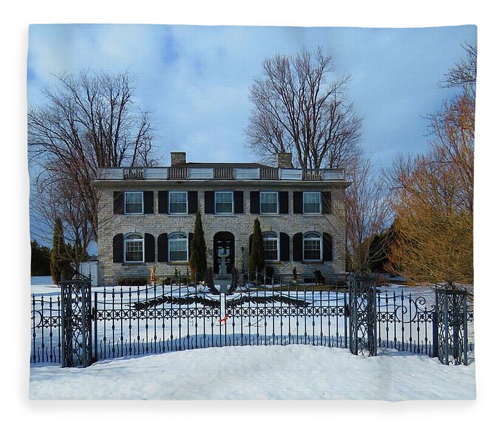 Stone House Fleece Blanket featuring the photograph The Stone House by Dennis McCarthy