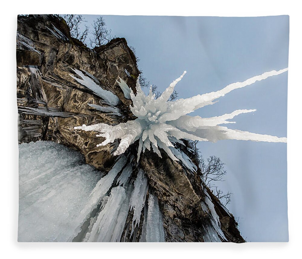 Arctic Fleece Blanket featuring the photograph The Sword of Damocles by Alex Lapidus
