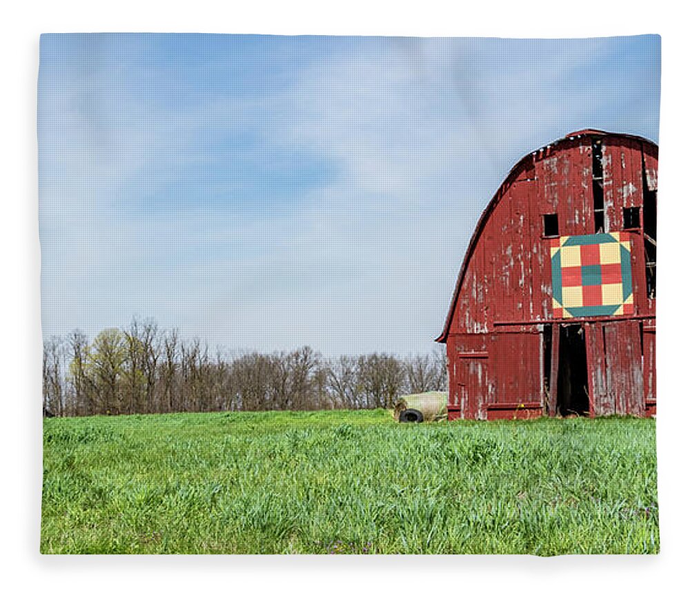 Barn Fleece Blanket featuring the photograph The Trail by Holly Ross