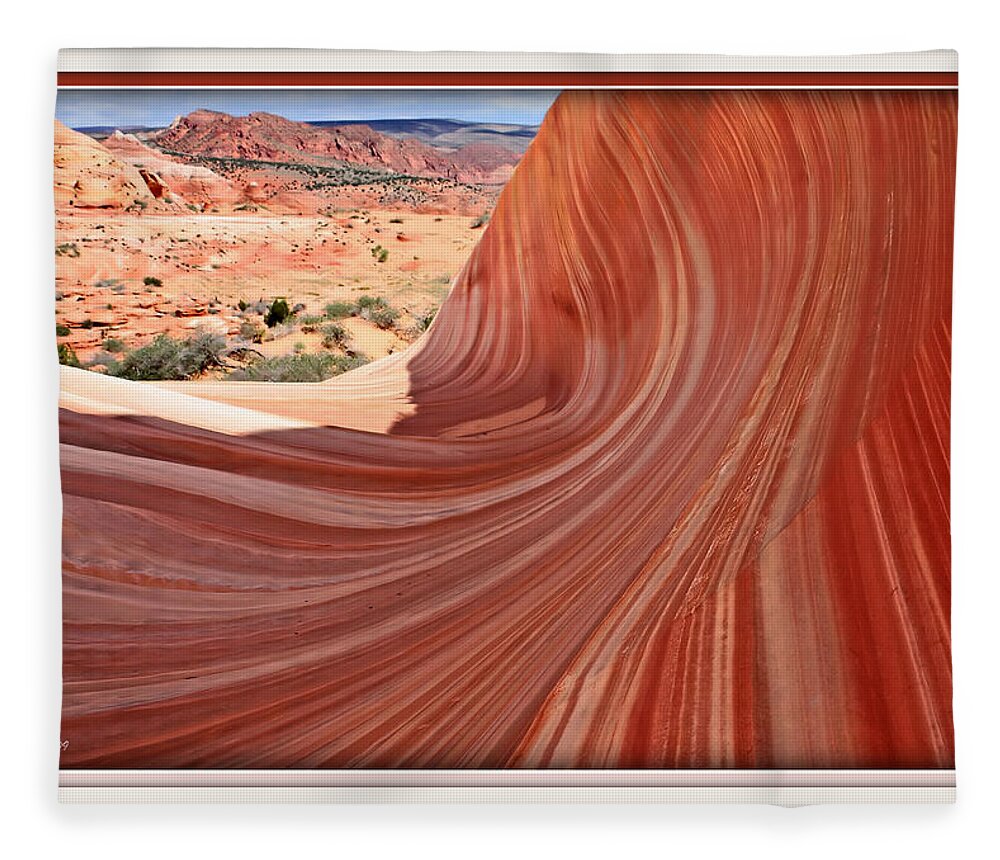 Coyote Fleece Blanket featuring the photograph The Wave III by Farol Tomson