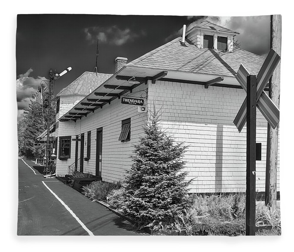 Thendara Fleece Blanket featuring the photograph Thendara Station 4271 by Guy Whiteley
