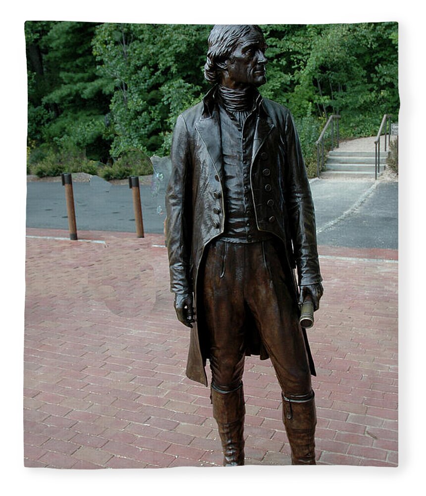 Thomas Jefferson Fleece Blanket featuring the photograph Thomas Jefferson at Monticello by LeeAnn McLaneGoetz McLaneGoetzStudioLLCcom