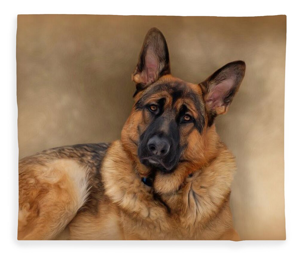 Dogs Fleece Blanket featuring the photograph Those Eyes by Sandy Keeton