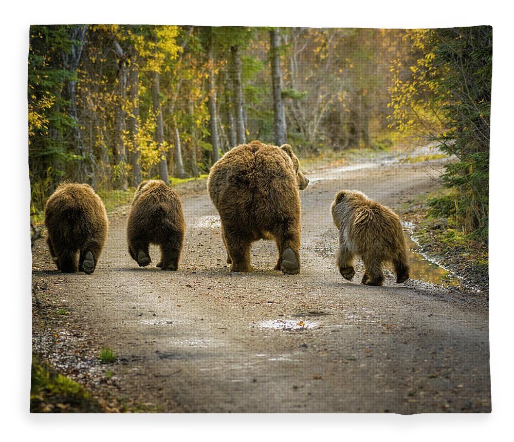 #faatoppicks Fleece Blanket featuring the photograph Bear Bums by Chad Dutson