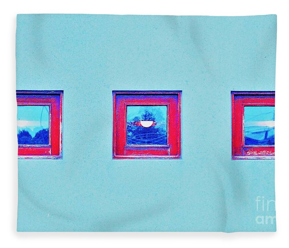 Windows Fleece Blanket featuring the photograph Threes by Merle Grenz