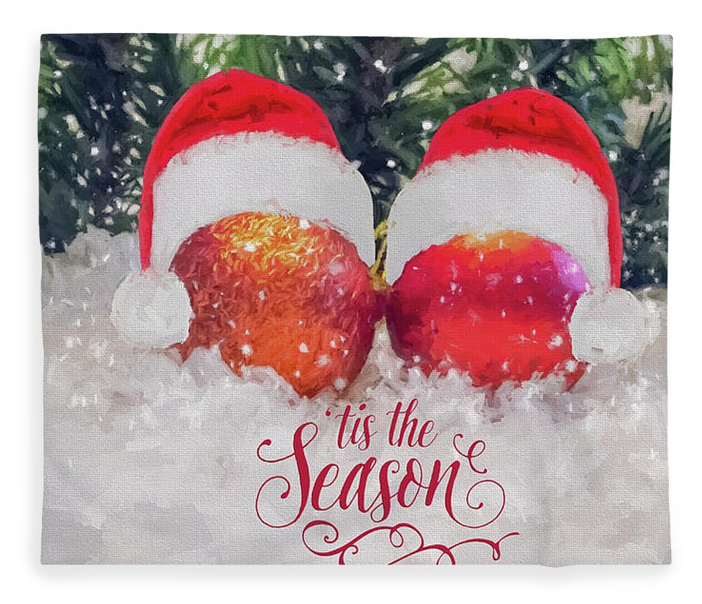 Ornaments Fleece Blanket featuring the photograph Tis The Season by Cathy Kovarik