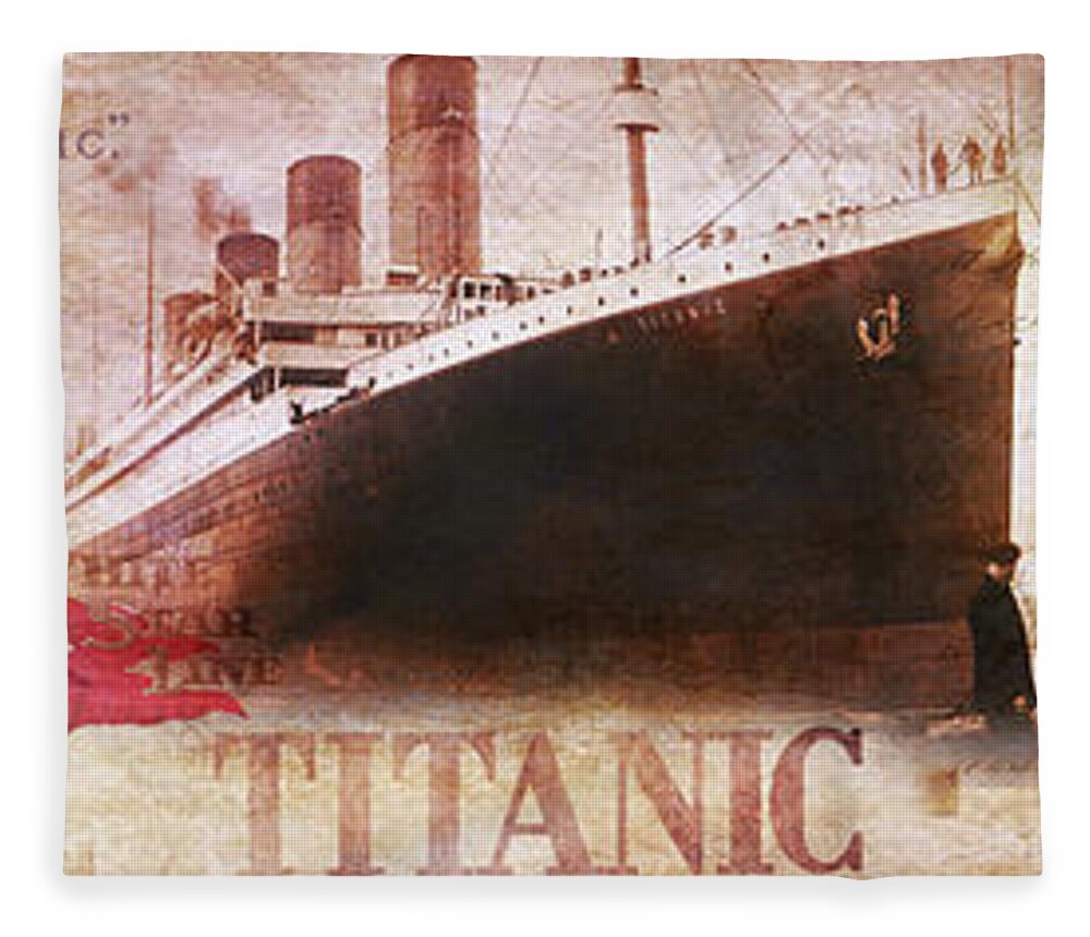 Titanic Newspaper Fleece Blanket featuring the photograph Titanic Panoramic by Jon Neidert
