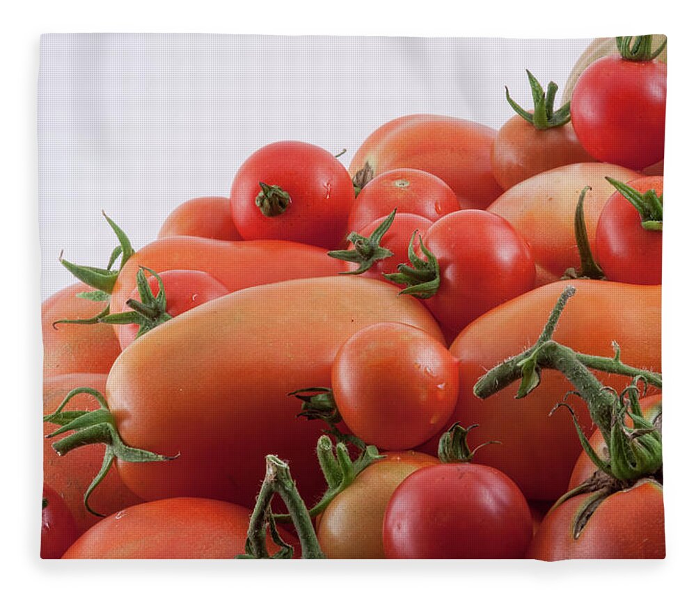 Tomatoes Fleece Blanket featuring the photograph Tomato Hill by James BO Insogna