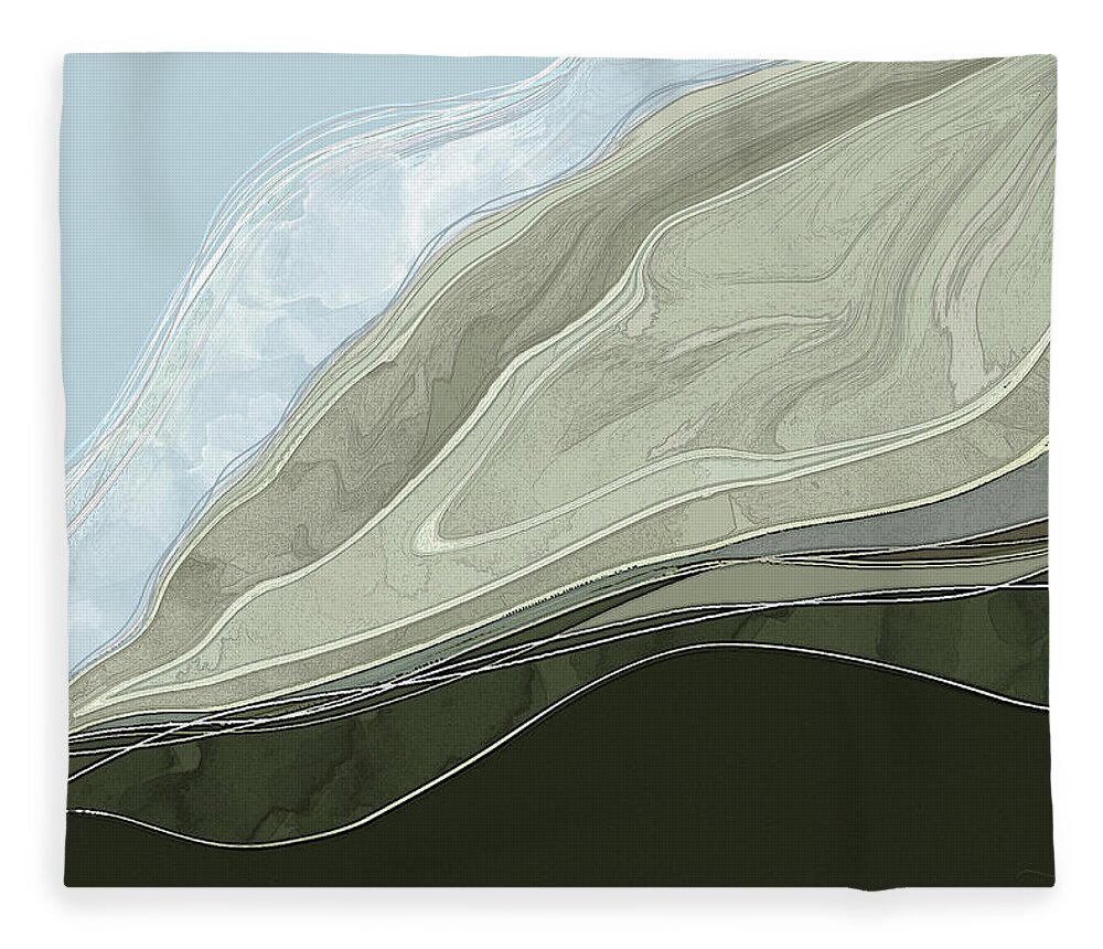 Abstract Fleece Blanket featuring the digital art Tone Poem by Gina Harrison