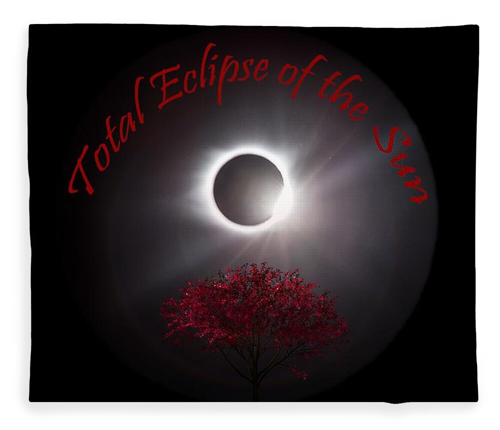 Total Fleece Blanket featuring the photograph Total Eclipse T shirt Art by Debra and Dave Vanderlaan
