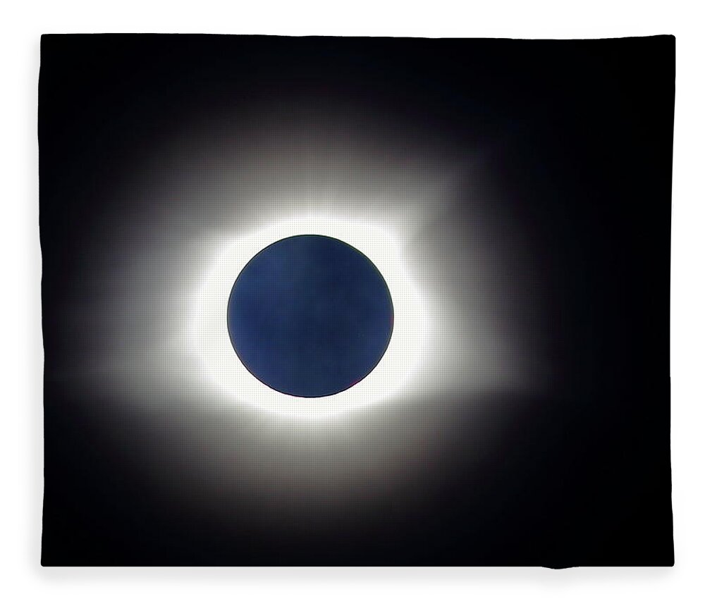 Eclipse Fleece Blanket featuring the photograph Blue Moon by Daniel Reed