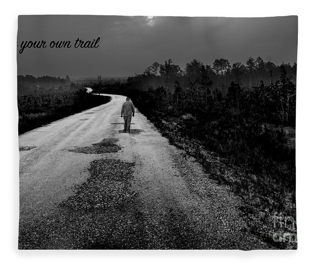 Road Fleece Blanket featuring the photograph Trail Blazer by Metaphor Photo