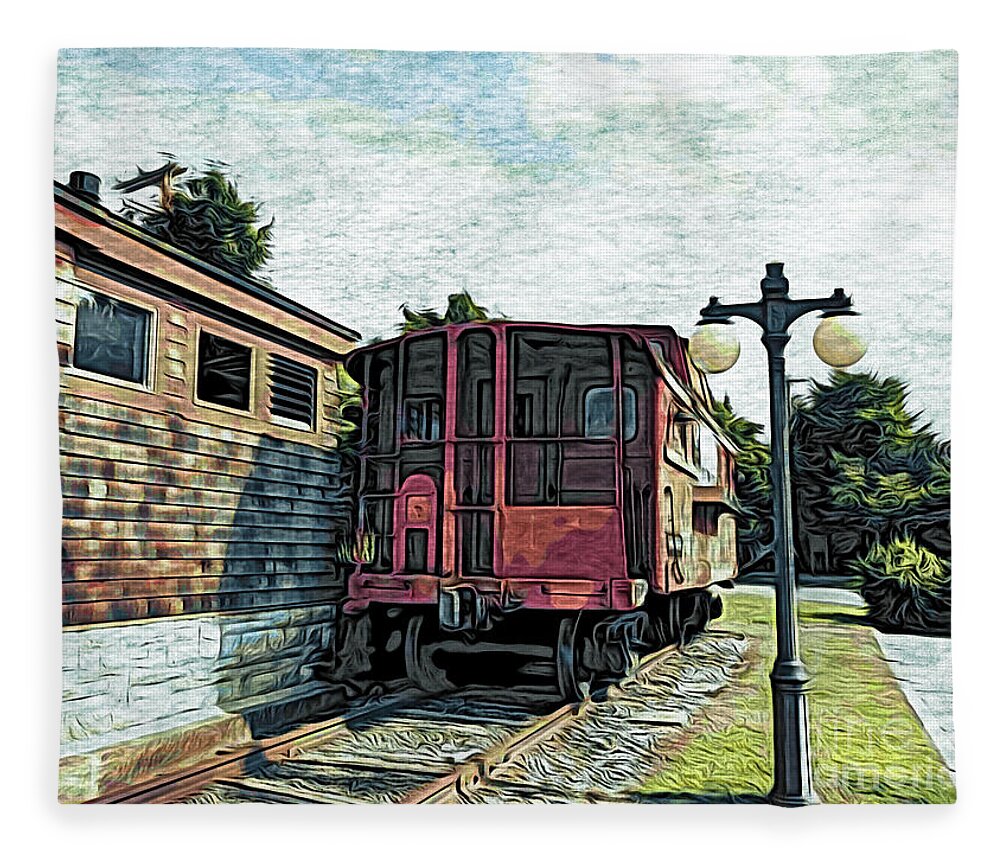 Old Fleece Blanket featuring the photograph Train Tracked by Onedayoneimage Photography