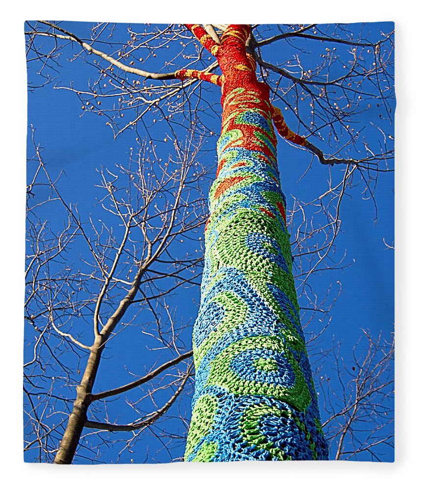 Crochet Fleece Blanket featuring the photograph Tree Crochet I I by Newwwman
