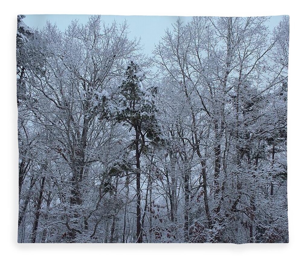 Trees Fleece Blanket featuring the photograph Tree Tops by Ali Baucom