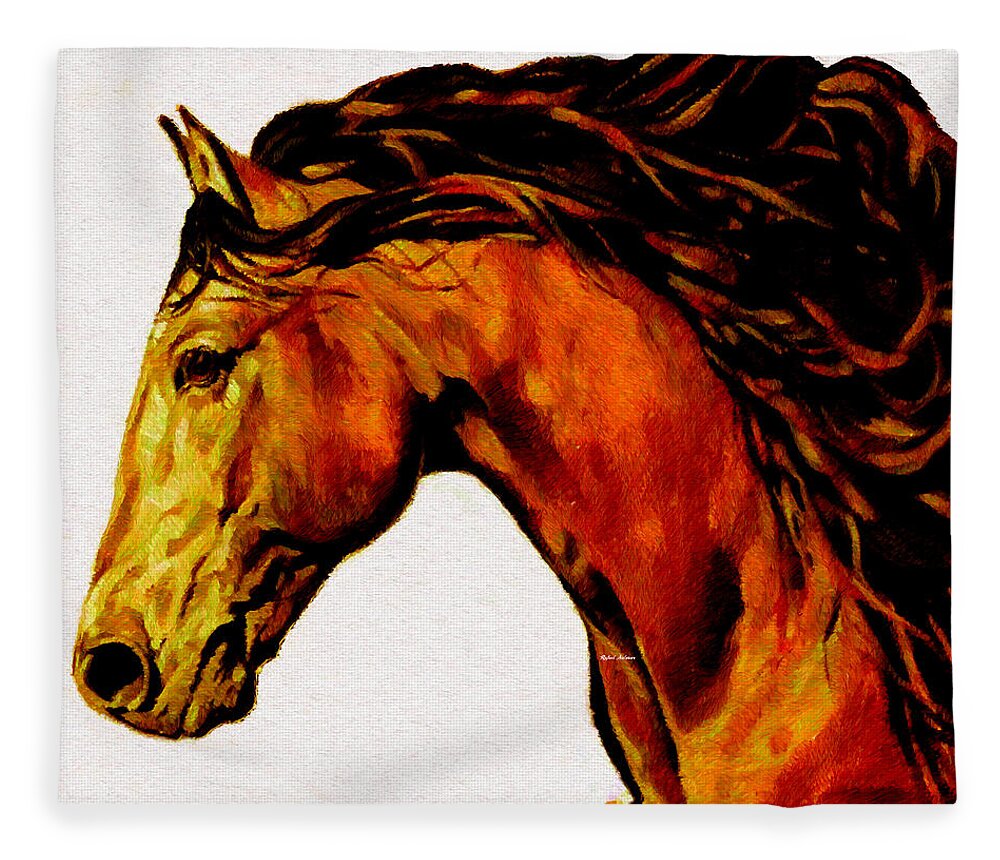 Rafael Salazar Fleece Blanket featuring the digital art Trojan by Rafael Salazar