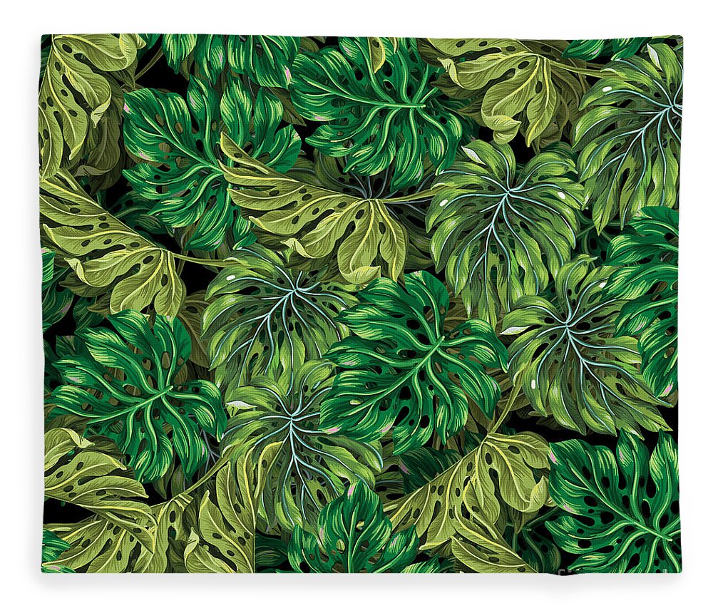 Summer Fleece Blanket featuring the photograph Tropical Haven 2 by Mark Ashkenazi
