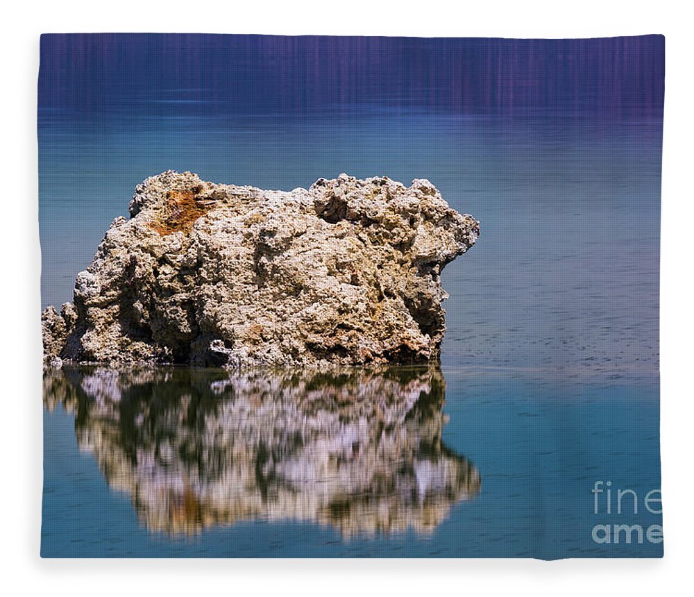 Mono Lake Fleece Blanket featuring the photograph Tuffa by Anthony Michael Bonafede