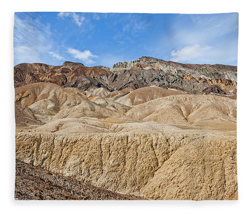Arid Climate Fleece Blanket featuring the photograph Twenty Mule Team Canyon by Jeff Goulden