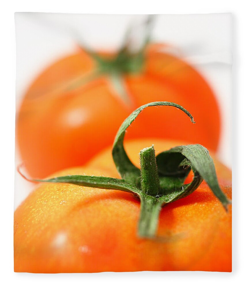 Tomato Fleece Blanket featuring the photograph Two tomatoes by Gaspar Avila