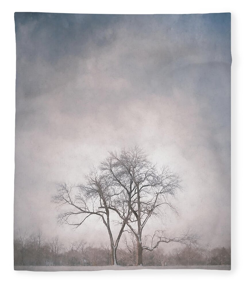 Scott Norris Photography Fleece Blanket featuring the photograph Two Trees by Scott Norris