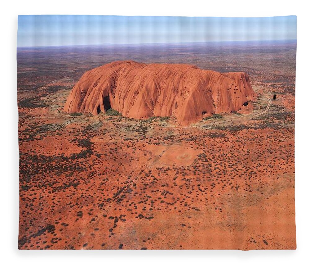 Uluru Fleece Blanket featuring the photograph Uluru by Mariel Mcmeeking