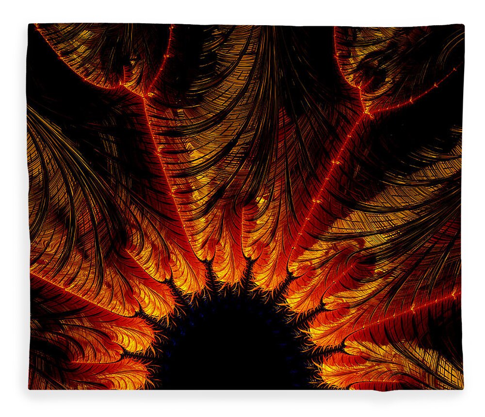 Art Fleece Blanket featuring the digital art Unbridgeable Chasm-x by Jeff Iverson
