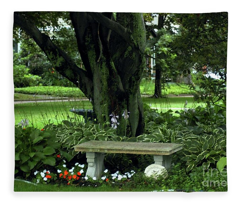 Tree Fleece Blanket featuring the photograph Under The Tree by Kathleen Struckle