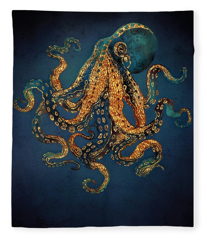 Water Fleece Blanket featuring the digital art Underwater Dream IV by Spacefrog Designs