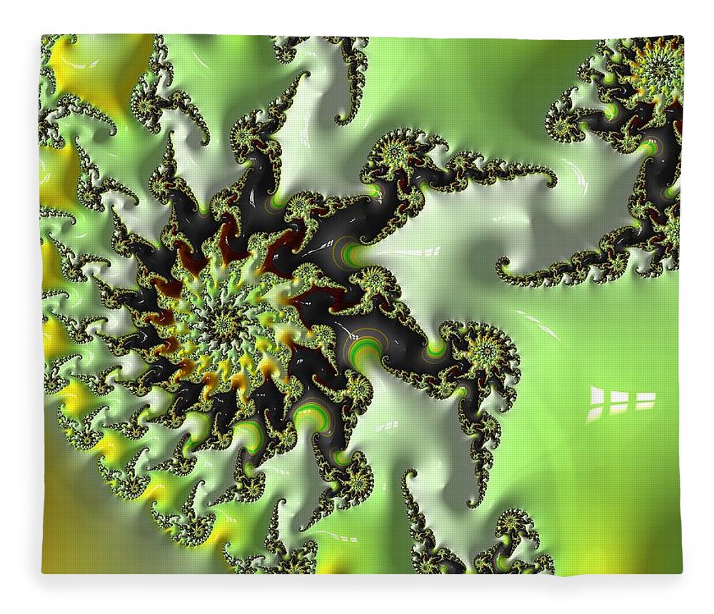 Abstract Fleece Blanket featuring the photograph Underwater World - Series Number two by Barbara Zahno