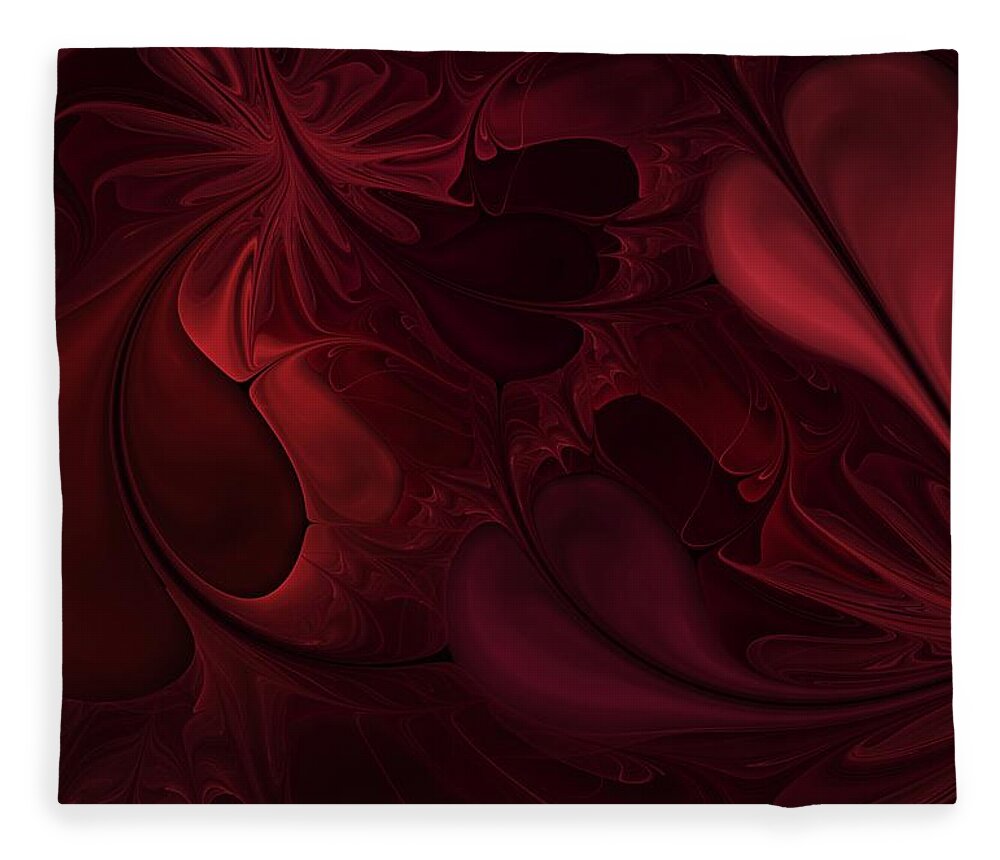 Digital Painting Fleece Blanket featuring the digital art Untitled 1-26-10 Reds by David Lane