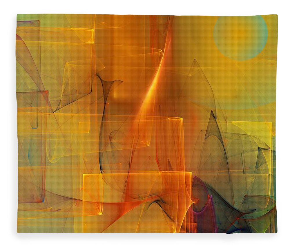 Fine Art.abstracts Fleece Blanket featuring the digital art Urban Abstract 062411 by David Lane