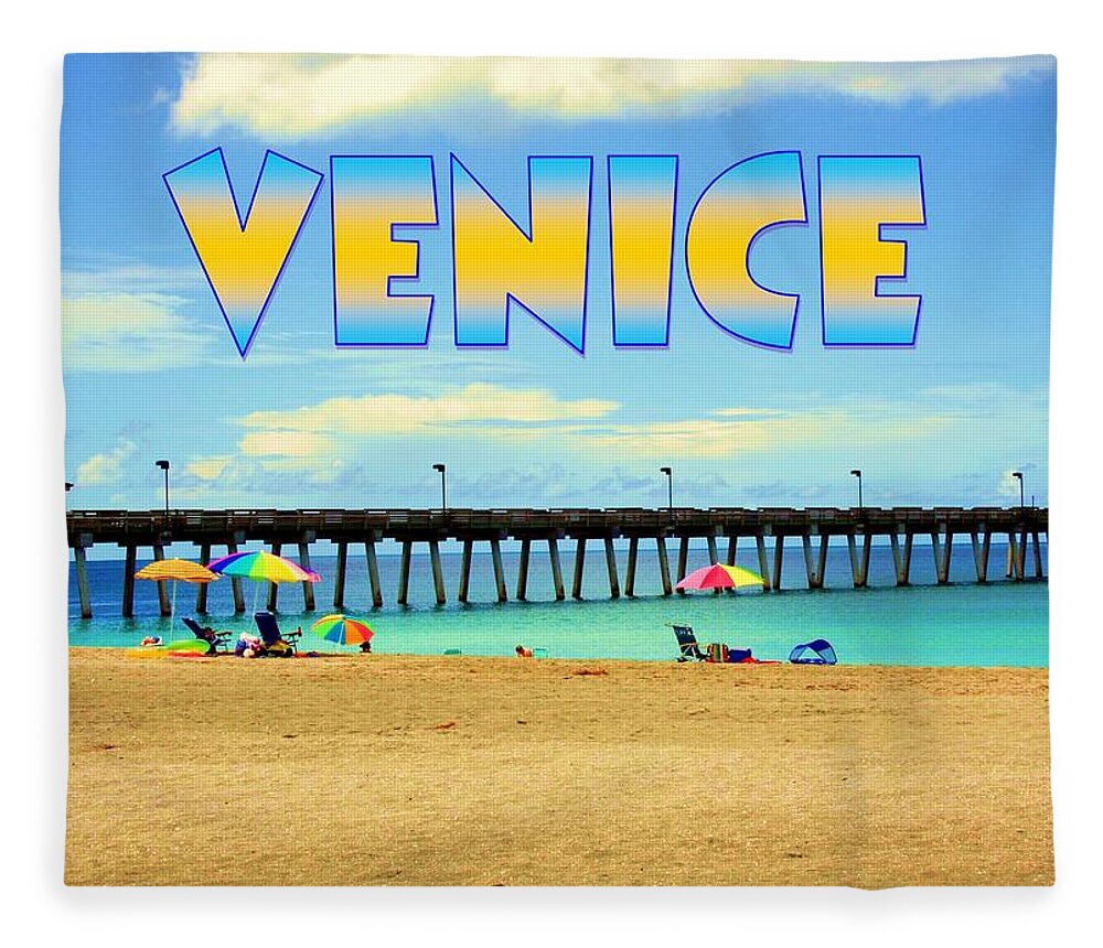 Beach Fleece Blanket featuring the photograph Venice Florida by Robert Wilder Jr
