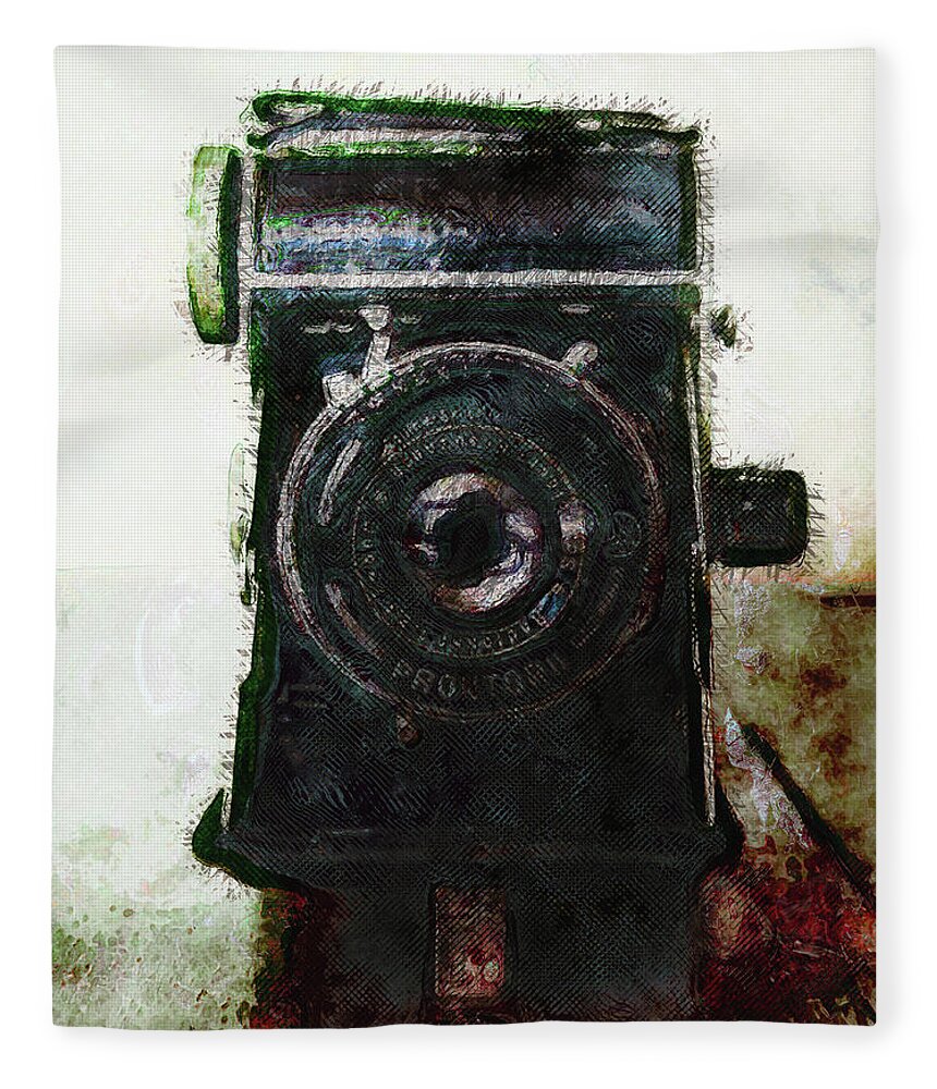 Photography Fleece Blanket featuring the photograph Vintage Camera by Phil Perkins