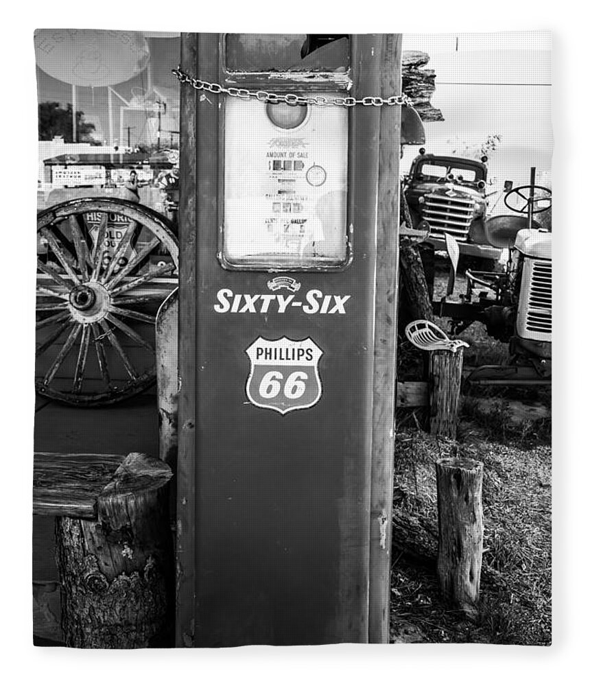 Gas Pump Fleece Blanket featuring the photograph Vintage Gas Pump by Anthony Sacco