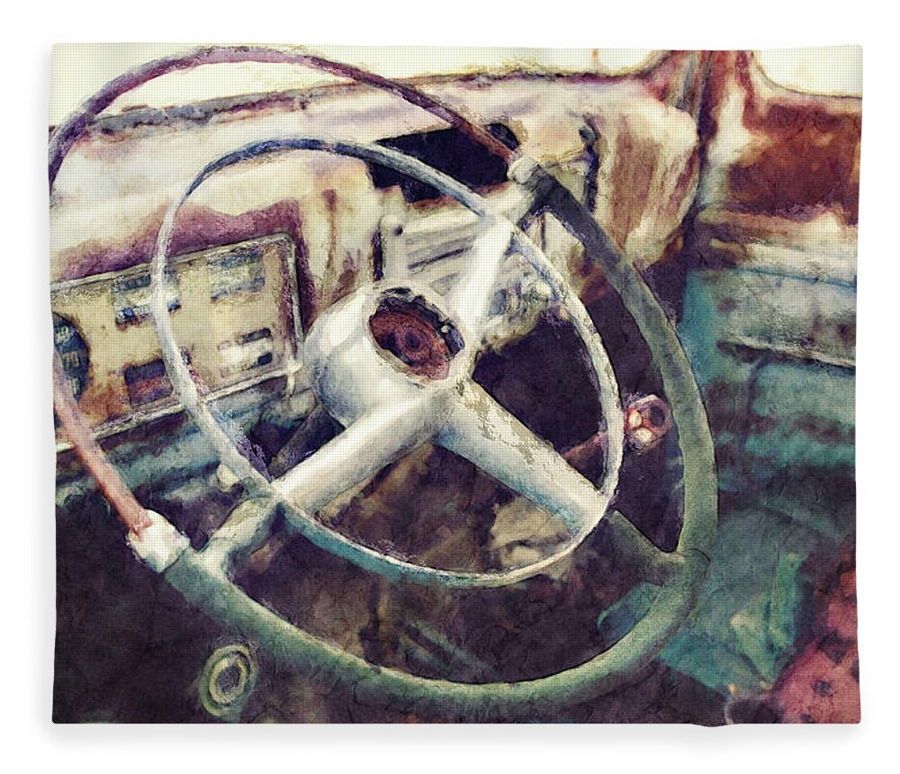 Truck Fleece Blanket featuring the photograph Vintage Pickup Truck by Phil Perkins