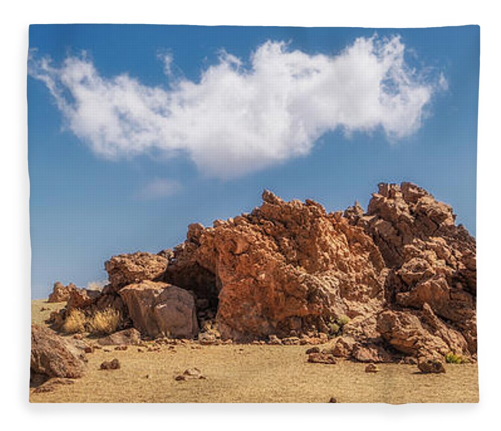 Cloud Fleece Blanket featuring the photograph Volcanic rocks by James Billings