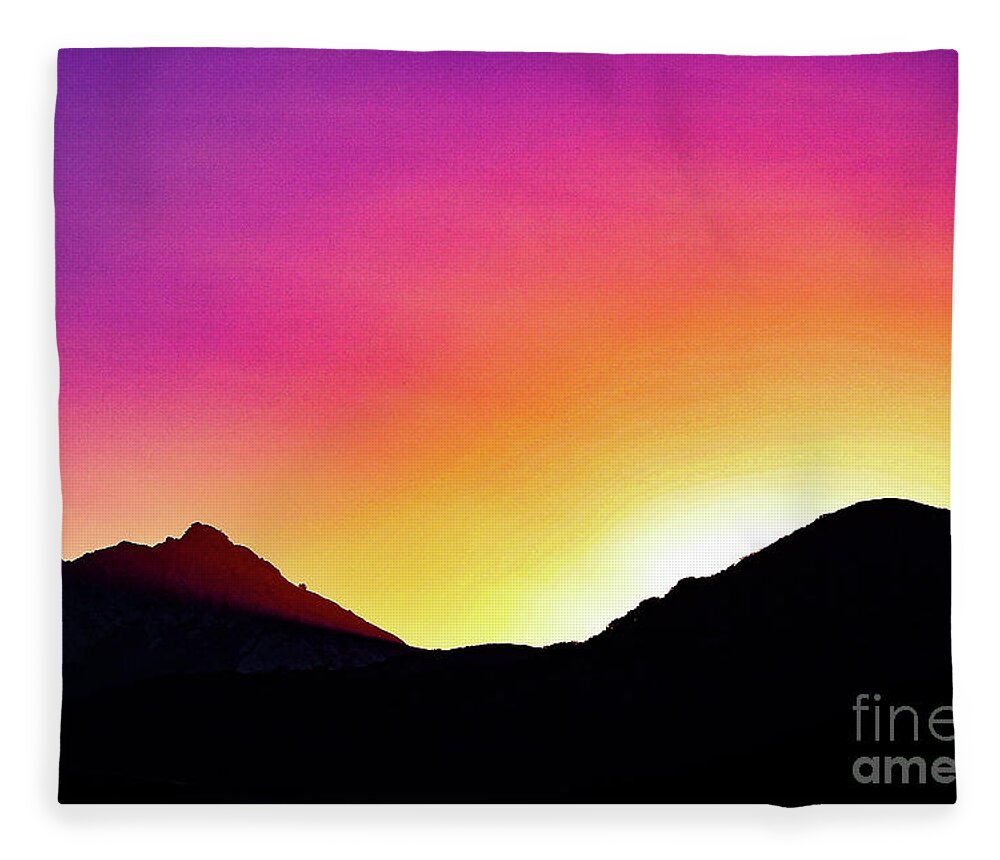 Landscape Fleece Blanket featuring the photograph Volcanic Sunrise by Adam Morsa