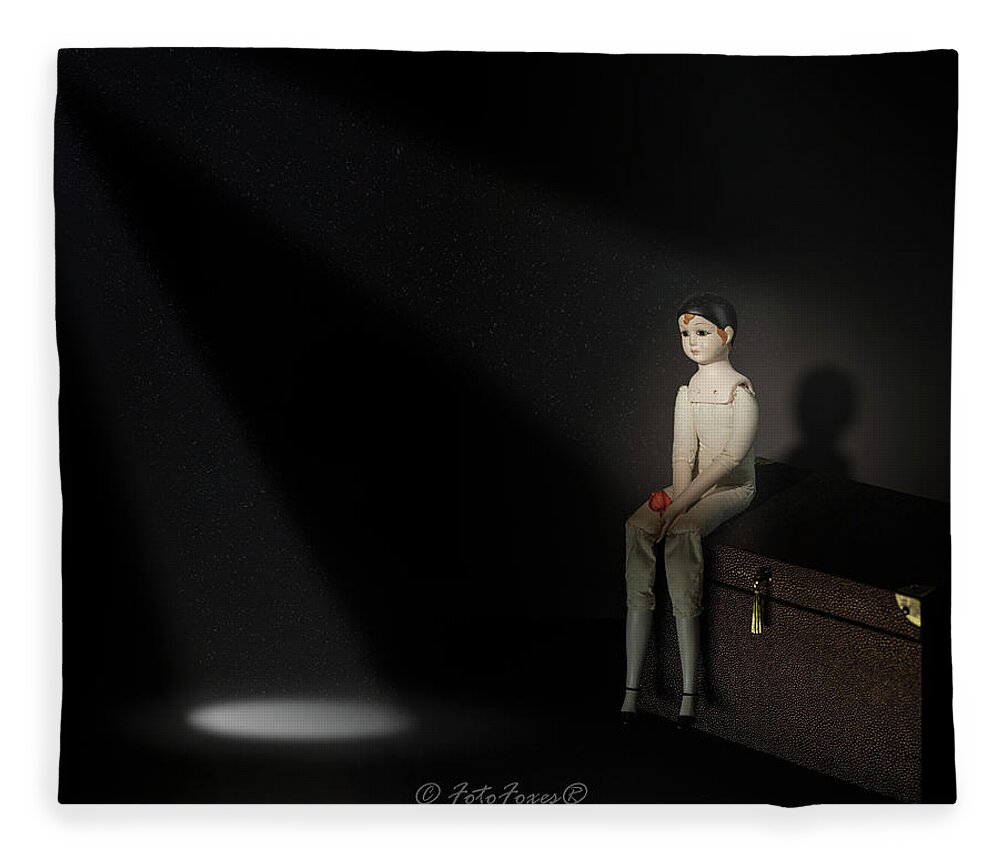 Dark Fleece Blanket featuring the photograph Waiting for love by Alexander Fedin