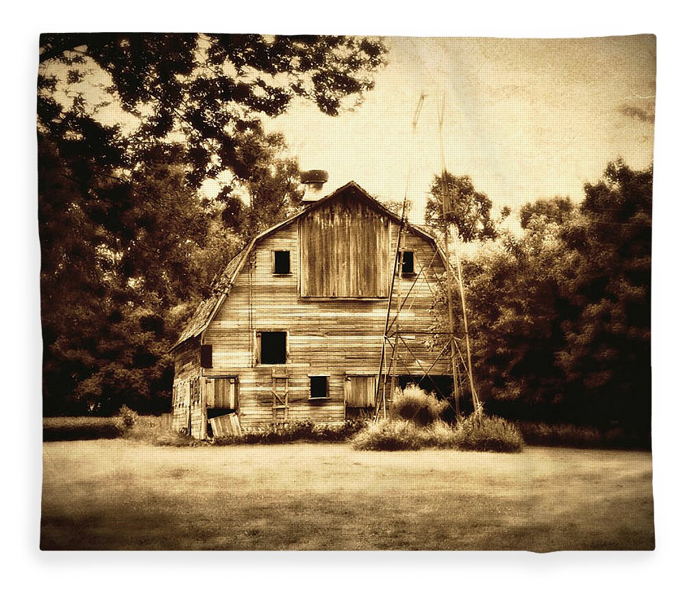 Barn Fleece Blanket featuring the photograph Waiting by Julie Hamilton