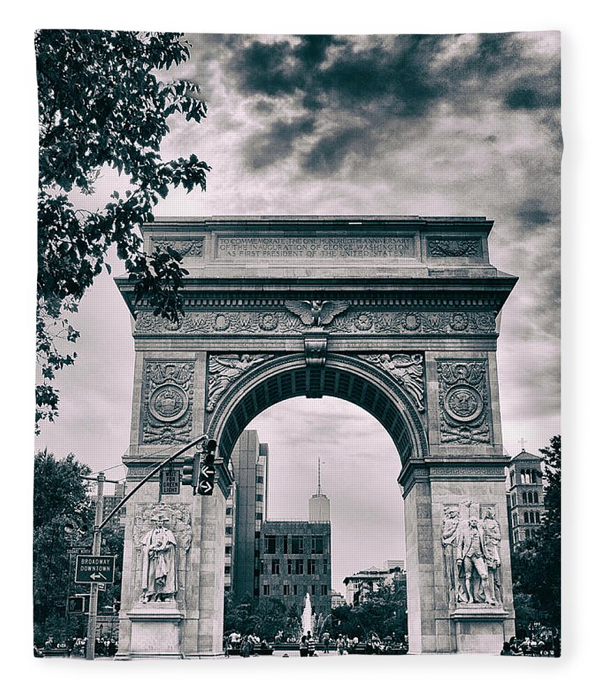 Architecture Fleece Blanket featuring the photograph Washington Square Arch by Jessica Jenney
