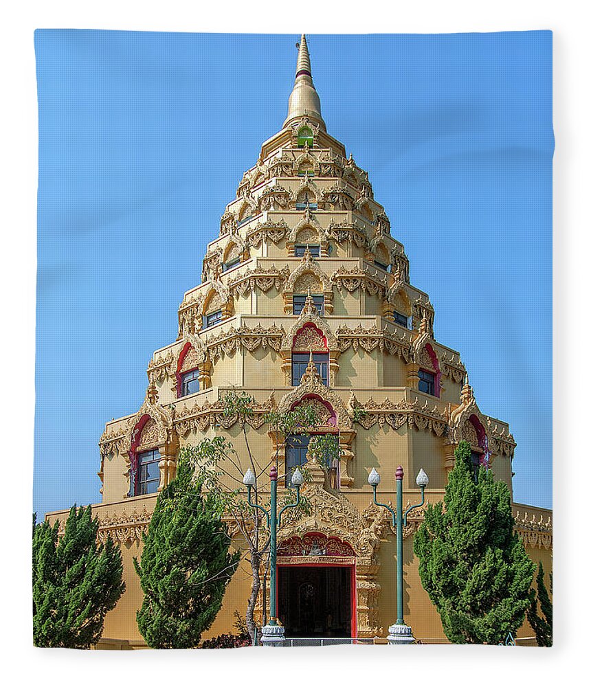 Scenic Fleece Blanket featuring the photograph Wat Nong Bua Worawet Wisit Phra Chedi City of Nirvana DTHCM2088 by Gerry Gantt