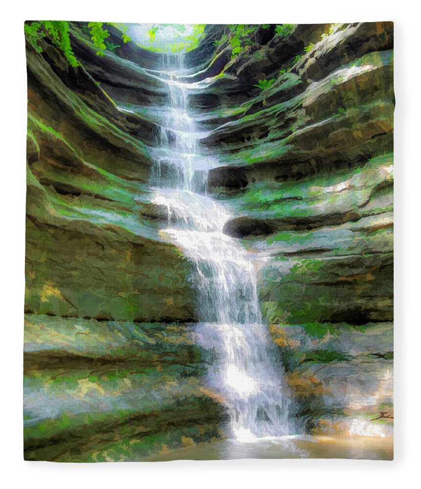 Chicago Fleece Blanket featuring the photograph Water Steps by Will Wagner