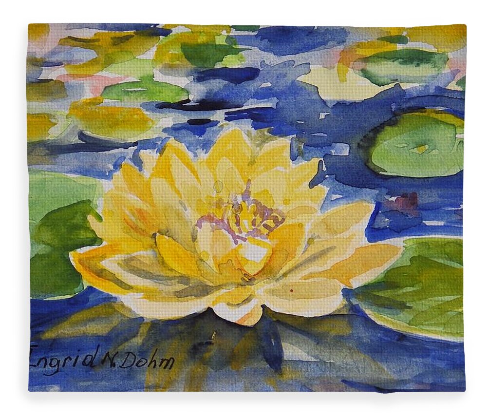 Flowers Fleece Blanket featuring the painting Watercolor Series No. 213 by Ingrid Dohm