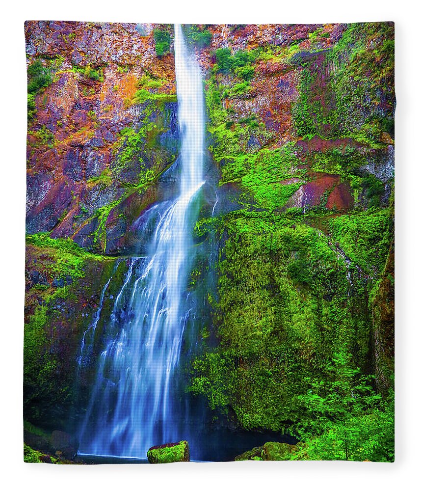 Waterfall Fleece Blanket featuring the photograph Waterfall 2 by Jason Brooks